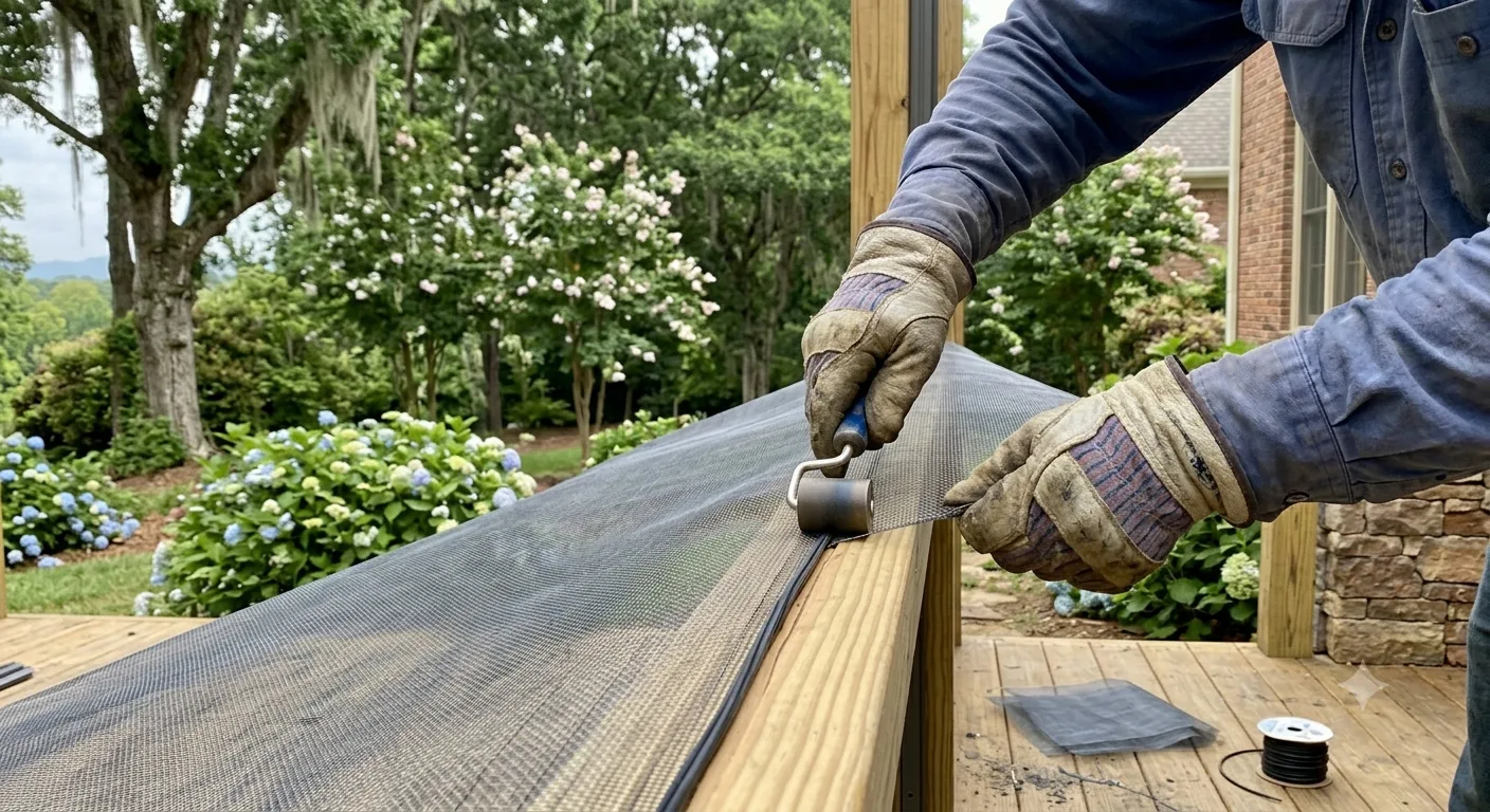 Porch rescreening Greenville SC